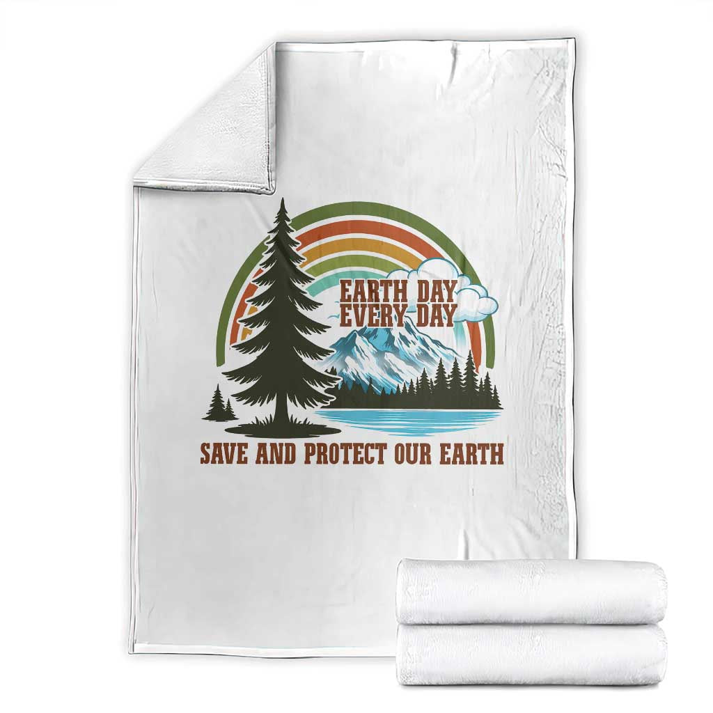 Earth Day Everyday Throw Blanket Save The Planet Nature Lover Gift TS12 White Print Your Wear