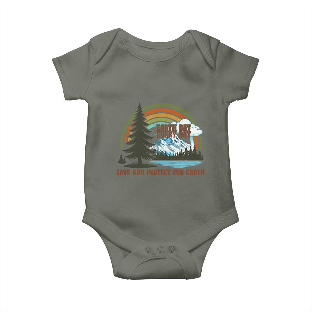 Earth Day Everyday Baby Onesie Save The Planet Nature Lover Gift TS12 Military Green Print Your Wear
