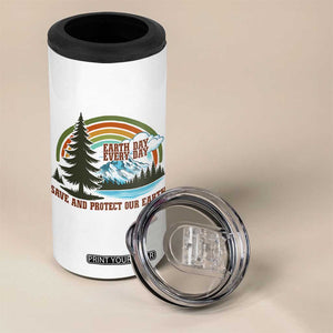Earth Day Everyday 4 in 1 Can Cooler Tumbler Save The Planet Nature Lover Gift TS12 Print Your Wear