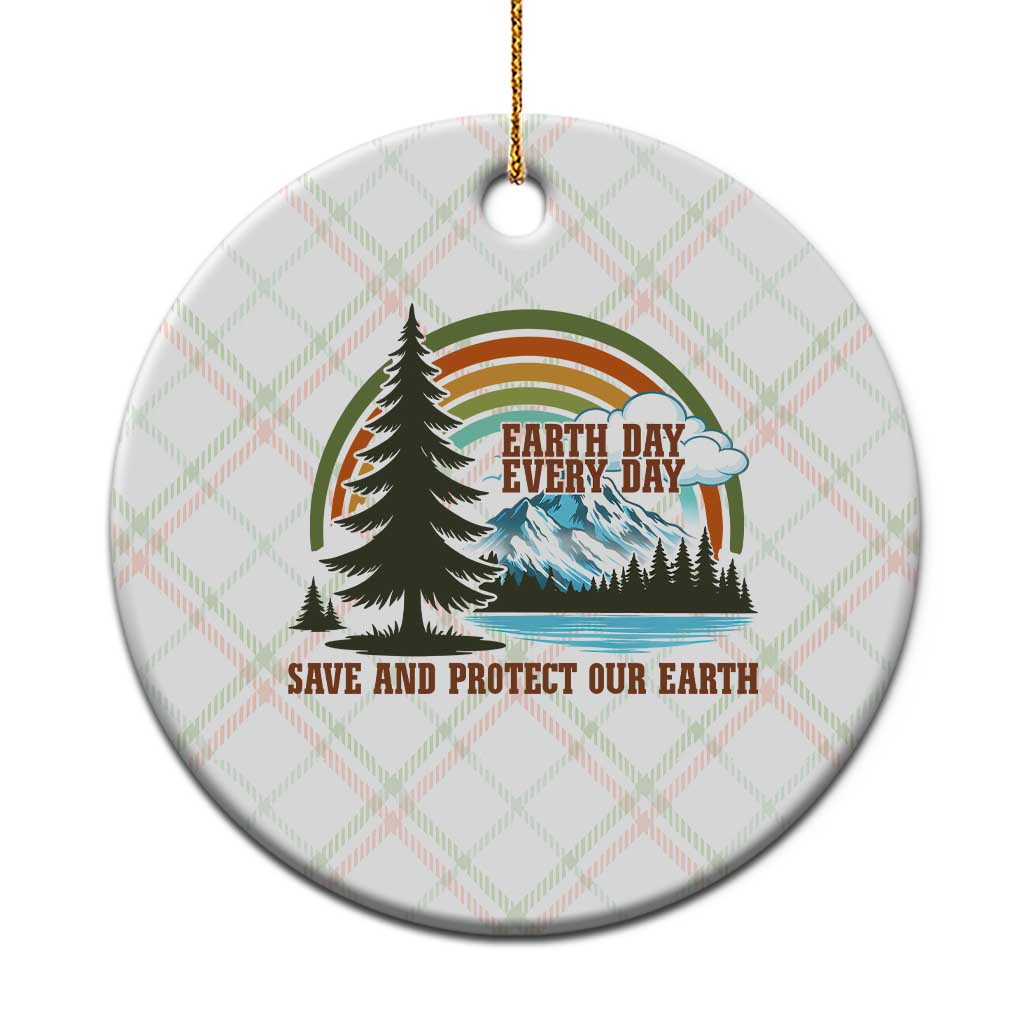 Earth Day Everyday Ceramic Ornament Save The Planet Nature Lover Gift TS12 1pc Christmas Plaid Print Your Wear