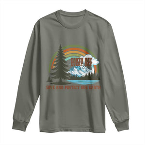 Earth Day Everyday Long Sleeve Shirt Save The Planet Nature Lover Gift TS12 Military Green Print Your Wear