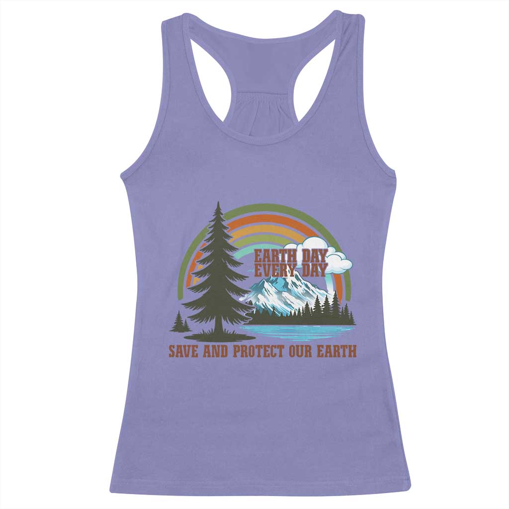Earth Day Everyday Racerback Tank Top Save The Planet Nature Lover Gift TS12 Violet Print Your Wear