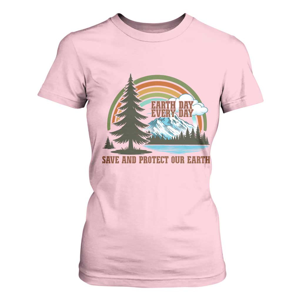 Earth Day Everyday T Shirt For Women Save The Planet Nature Lover Gift TS12 Light Pink Print Your Wear