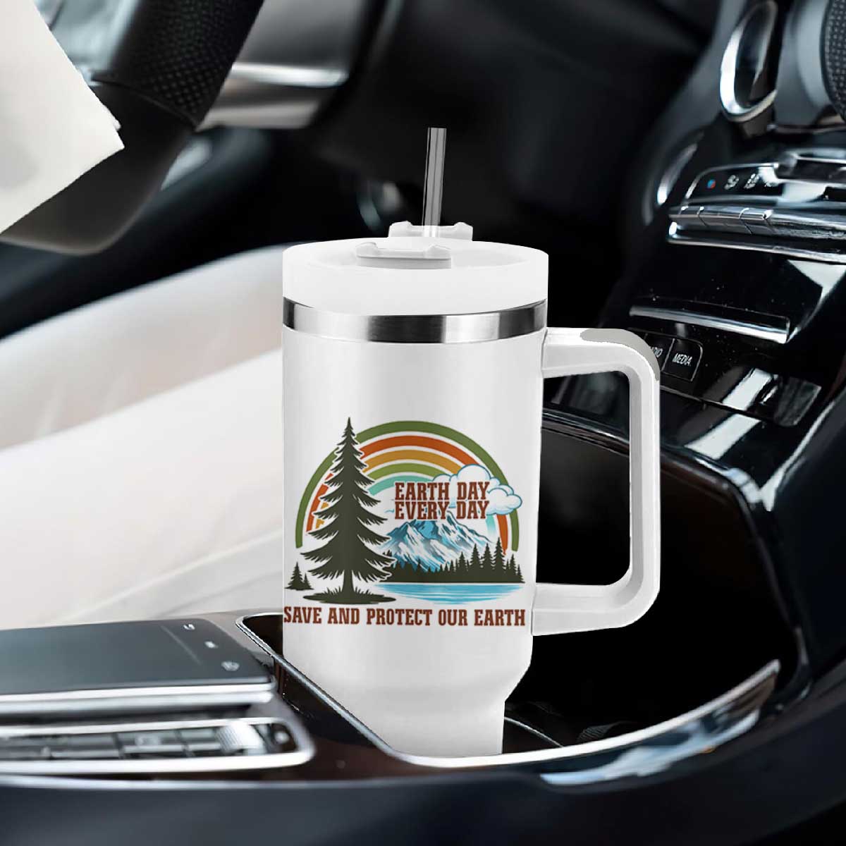 Earth Day Everyday Tumbler With Handle Save The Planet Nature Lover Gift TS12 Print Your Wear