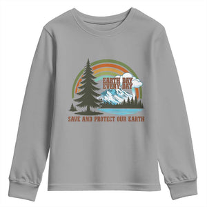 Earth Day Everyday Youth Sweatshirt Save The Planet Nature Lover Gift TS12 Sport Gray Print Your Wear