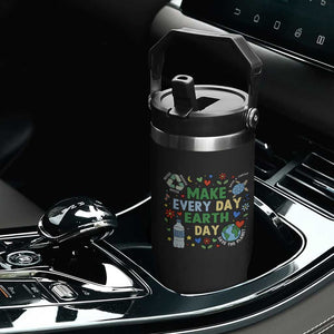 Make Every Day Earth Day Student Gift Flip Straw Tumbler Environmental Awareness TS12 Print Your Wear