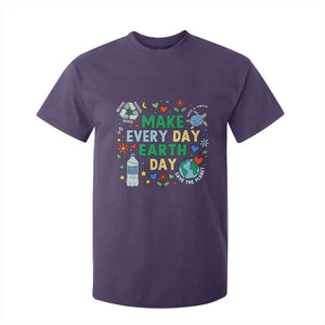 Make Every Day Earth Day Student Gift T Shirt For Kid Environmental Awareness TS12 Purple Print Your Wear
