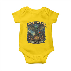 Funny Mothman Cryptid Believer Baby Onesie Never Heard Of Him TS12 Daisy Print Your Wear