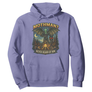 Funny Mothman Cryptid Believer Hoodie Never Heard Of Him TS12 Violet Print Your Wear