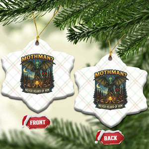 Funny Mothman Cryptid Believer Ceramic Ornament Never Heard Of Him TS12 Print Your Wear
