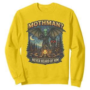 Funny Mothman Cryptid Believer Sweatshirt Never Heard Of Him TS12 Daisy Print Your Wear