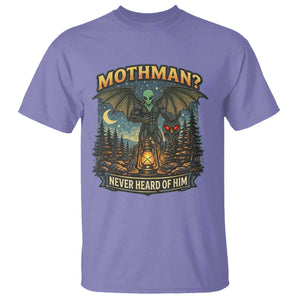 Funny Mothman Cryptid Believer T Shirt Never Heard Of Him TS12 Violet Print Your Wear