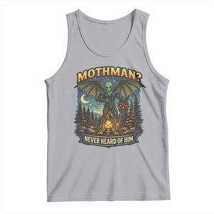 Funny Mothman Cryptid Believer Tank Top Never Heard Of Him TS12 Athletic Heather Print Your Wear