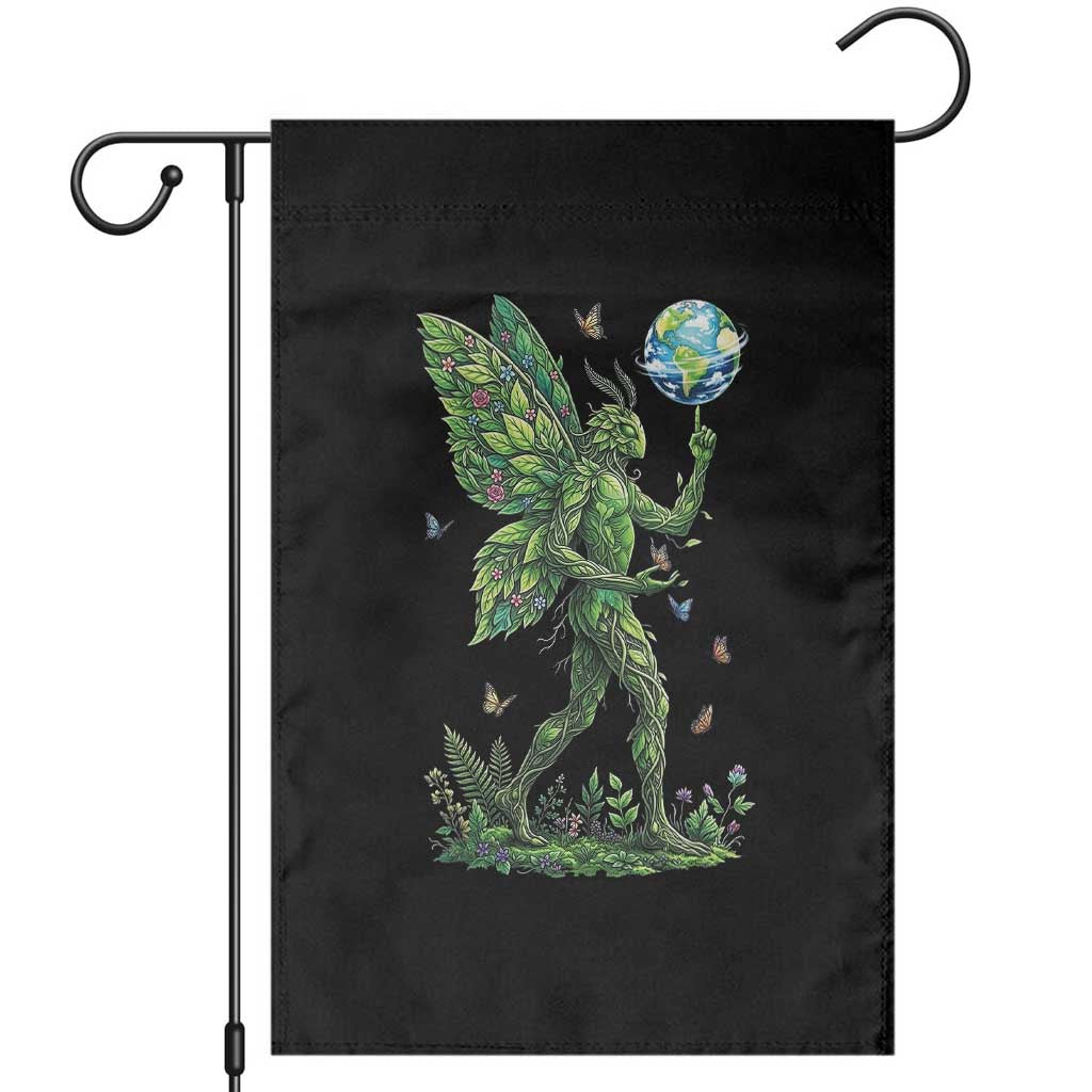 Floral Mothman With Earth Garden Flag Cottagecore Nature Lover Cryptid TS12 Black Print Your Wear
