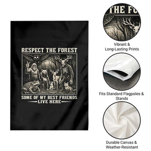Respect The Forest My Best Friends Live Here Garden Flag Cryptid Forest Lover TS12 Print Your Wear