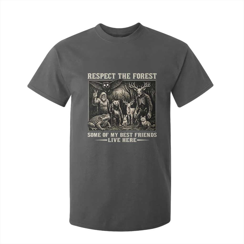 Respect The Forest My Best Friends Live Here T Shirt For Kid Cryptid Forest Lover TS12 Dark Heather Print Your Wear