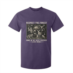 Respect The Forest My Best Friends Live Here T Shirt For Kid Cryptid Forest Lover TS12 Purple Print Your Wear