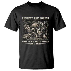Respect The Forest My Best Friends Live Here T Shirt Cryptid Forest Lover TS12 Black Print Your Wear