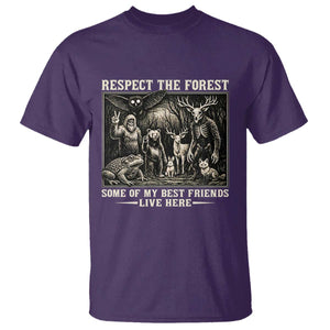 Respect The Forest My Best Friends Live Here T Shirt Cryptid Forest Lover TS12 Purple Print Your Wear