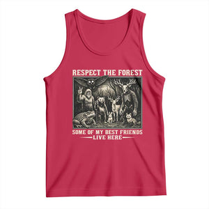 Respect The Forest My Best Friends Live Here Tank Top Cryptid Forest Lover TS12 Red Print Your Wear