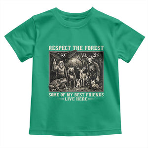 Respect The Forest My Best Friends Live Here Toddler T Shirt Cryptid Forest Lover TS12 Irish Green Print Your Wear