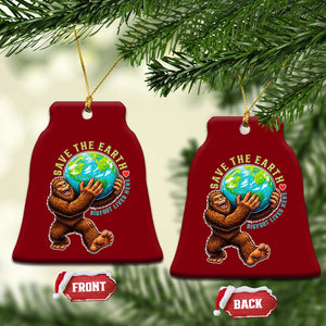 Earth Day Ceramic Ornament Save The Earth Bigfoot Lives Here TS12 Print Your Wear