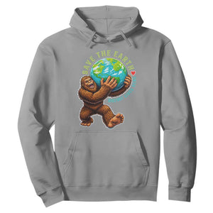 Earth Day Hoodie Save The Earth Bigfoot Lives Here TS12 Sport Gray Print Your Wear