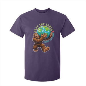 Earth Day T Shirt For Kid Save The Earth Bigfoot Lives Here TS12 Purple Print Your Wear