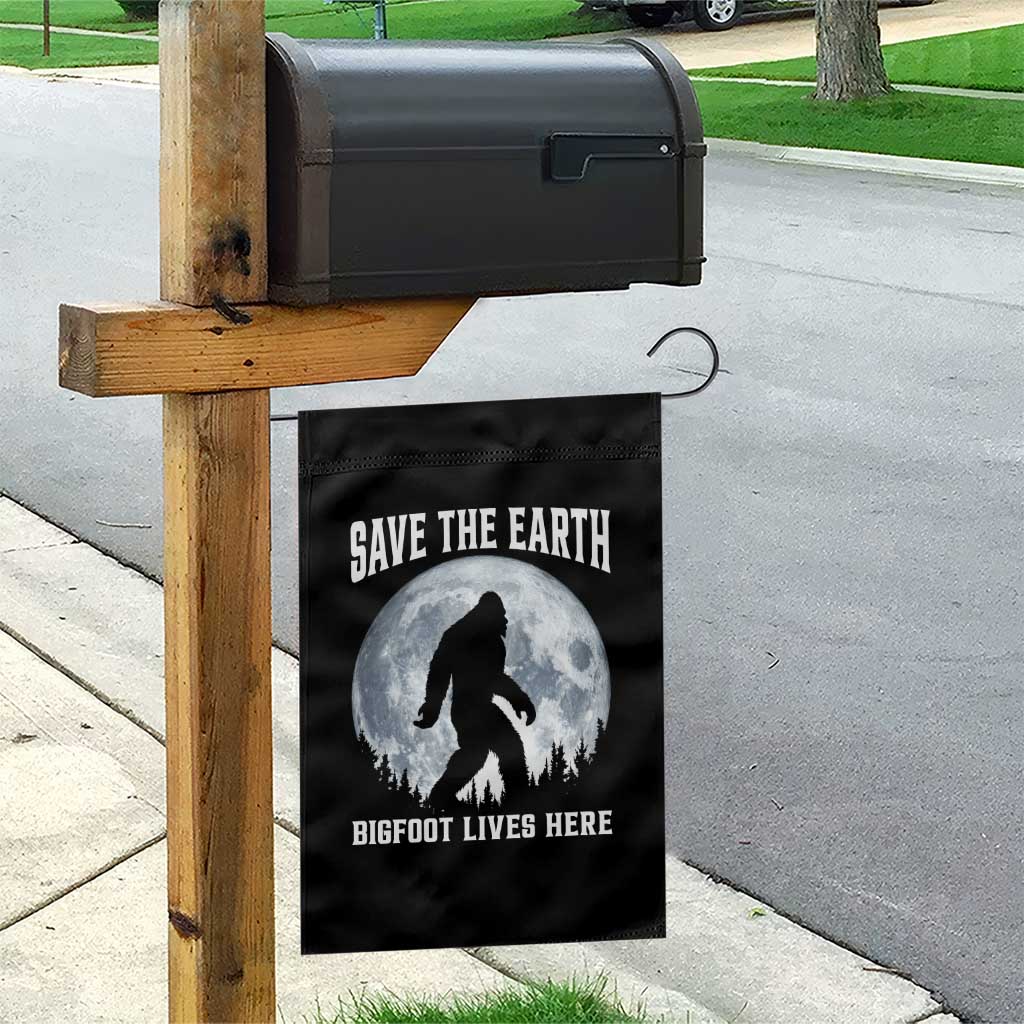 Save The Earth Bigfoot Lives Here Garden Flag Earth Day Nature Lover TS12 Print Your Wear