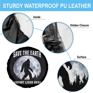 Save The Earth Bigfoot Lives Here Spare Tire Cover Earth Day Nature Lover TS12 Print Your Wear