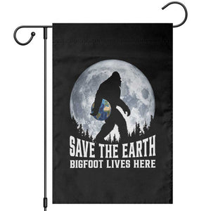 Save Our Planet Nature Lover Garden Flag Bigfoot Lives Here TS12 Black Print Your Wear