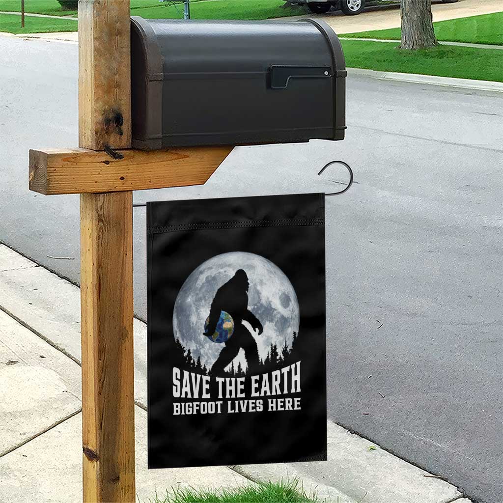 Save Our Planet Nature Lover Garden Flag Bigfoot Lives Here TS12 Print Your Wear