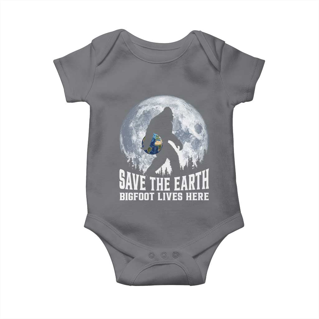 Save Our Planet Nature Lover Baby Onesie Bigfoot Lives Here TS12 Charcoal Print Your Wear