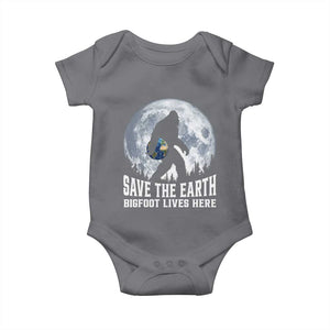Save Our Planet Nature Lover Baby Onesie Bigfoot Lives Here TS12 Charcoal Print Your Wear
