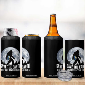 Save Our Planet Nature Lover 4 in 1 Can Cooler Tumbler Bigfoot Lives Here TS12 Print Your Wear