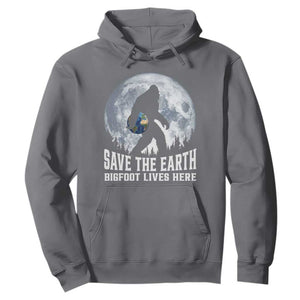 Save Our Planet Nature Lover Hoodie Bigfoot Lives Here TS12 Charcoal Print Your Wear