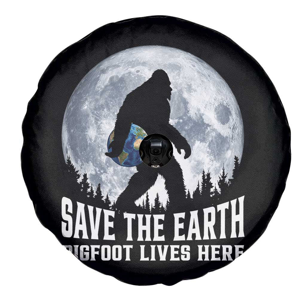 Save Our Planet Nature Lover Spare Tire Cover Bigfoot Lives Here TS12 Print Your Wear