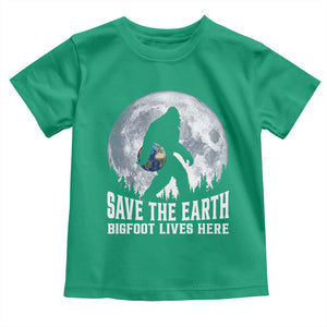 Save Our Planet Nature Lover Toddler T Shirt Bigfoot Lives Here TS12 Irish Green Print Your Wear