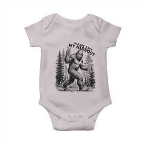 Please Save My Hideout Baby Onesie Bigfoot Forest Protector TS12 Ice Gray Print Your Wear