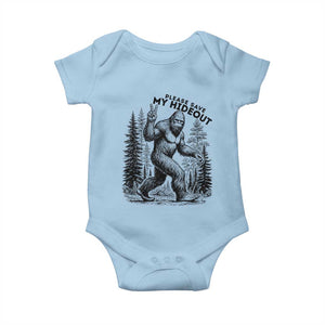Please Save My Hideout Baby Onesie Bigfoot Forest Protector TS12 Light Blue Print Your Wear