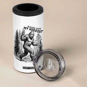 Please Save My Hideout 4 in 1 Can Cooler Tumbler Bigfoot Forest Protector TS12 Print Your Wear