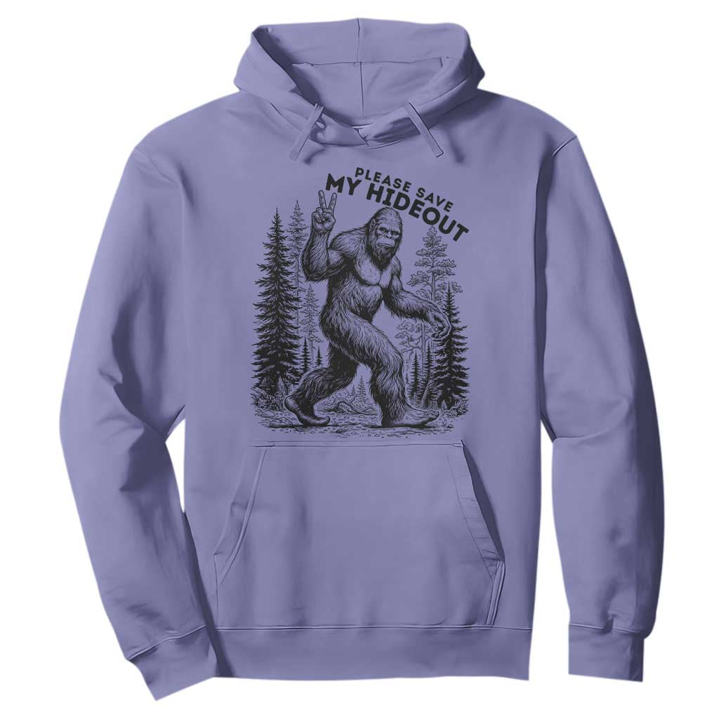 Please Save My Hideout Hoodie Bigfoot Forest Protector TS12 Violet Print Your Wear