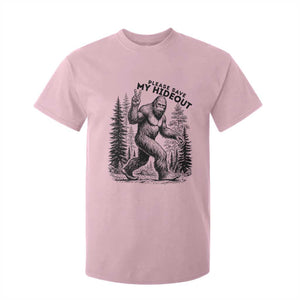 Please Save My Hideout T Shirt For Kid Bigfoot Forest Protector TS12 Light Pink Print Your Wear