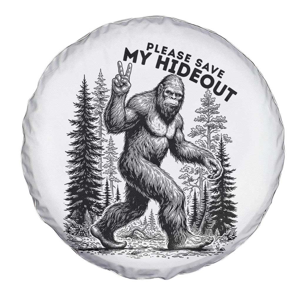 Please Save My Hideout Spare Tire Cover Bigfoot Forest Protector TS12 Print Your Wear