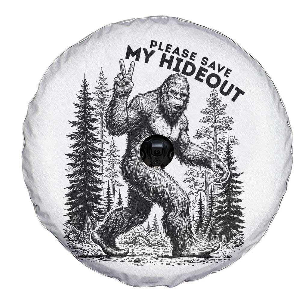 Please Save My Hideout Spare Tire Cover Bigfoot Forest Protector TS12 Print Your Wear