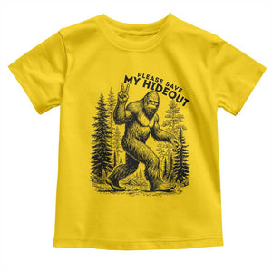 Please Save My Hideout Toddler T Shirt Bigfoot Forest Protector TS12 Daisy Print Your Wear