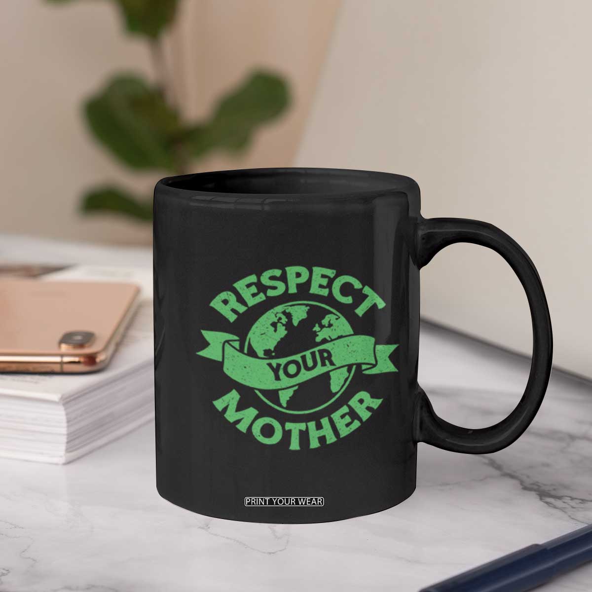 Respect Your Mother Coffee Mug Earth Day Nature Lover Gift TS12 Print Your Wear