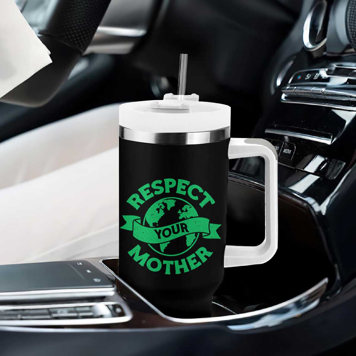 Respect Your Mother Tumbler With Handle Earth Day Nature Lover Gift TS12 Print Your Wear