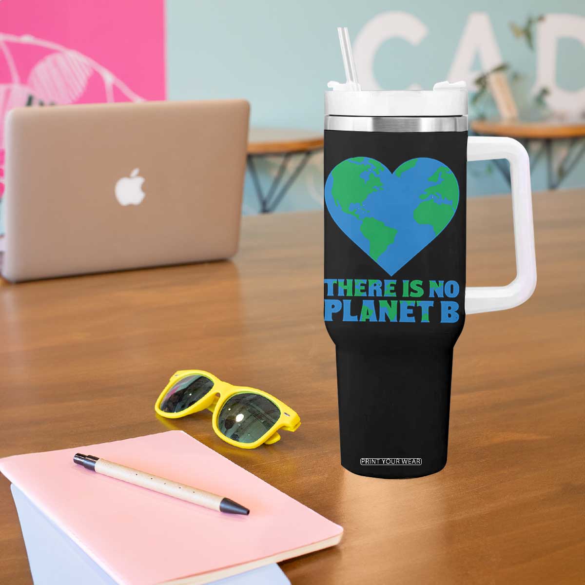 There Is No Planet B Tumbler With Handle Earth Day Nature Lover Gift TS12 Print Your Wear