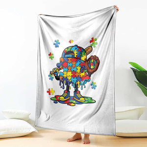 Autism Acceptance Baseball Throw Blanket Colorful Drip Graphic Neurodiversity Support TS12 Print Your Wear